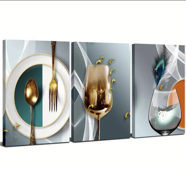 IMG_6460 3 Tableaux Imprimés sur Toile Encadrés en Bois,