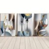 IMG_6466 Tableau mural 2D plat, 3 pièces Tucocoo, grand format, vin abstrait moderne et couverts -