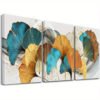 [2D Flat] 3pcs, 2D Impression sur toile encadre, Art décoratif pour la maison, Ensemble de 3