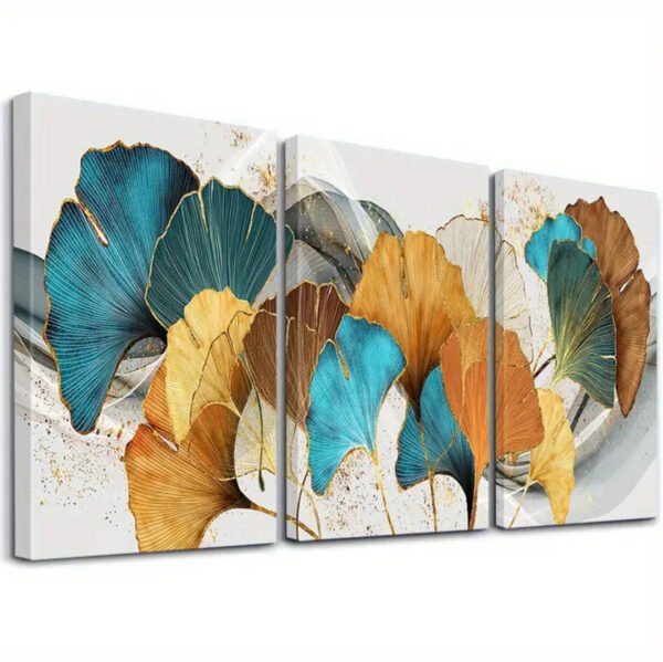 [2D Flat] 3pcs, 2D Impression sur toile encadre, Art décoratif pour la maison, Ensemble de 3