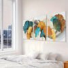 [2D Flat] 3pcs, 2D Impression sur toile encadre, Art décoratif pour la maison, Ensemble de 3
