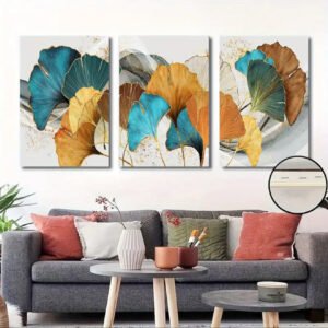 [2D Flat] 3pcs, 2D Impression sur toile encadre, Art décoratif pour la maison, Ensemble de 3