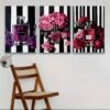2D Plat, [JIT]3pcs, Peintures sur toile 2D  encadre - Impression d'Art Hortensia Rose & Parfum