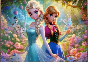 1 PCS Elsa et Anna Cadre Décoration