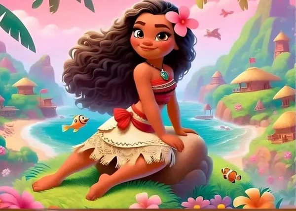 Cadre Décoration Princesse Moana dimension 60*120 cm