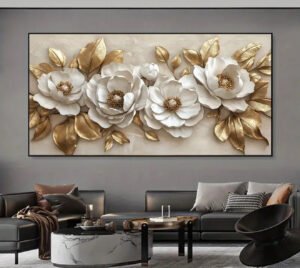 Art Mural en Cristal Porcelaine - 60x120 Cm