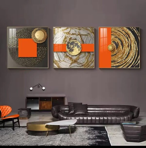 IMG_5410 3pcs Peinture Décorative Moderne de Luxe