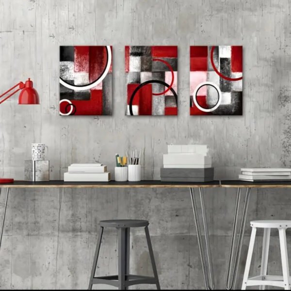 IMG_8070 Murale Ronde Contemporaine Rouge