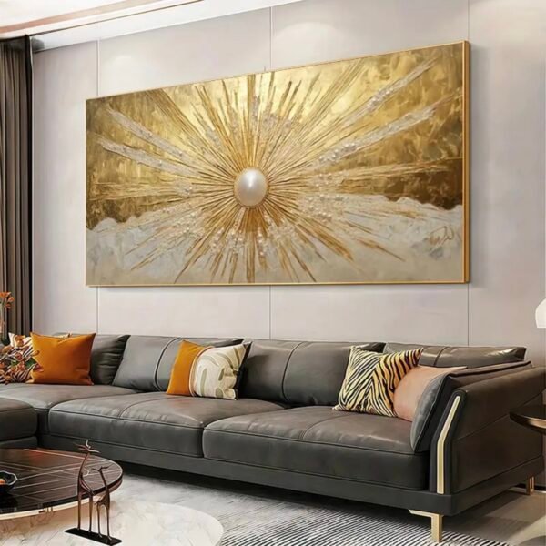 Décoration Murale Moderne Dorée