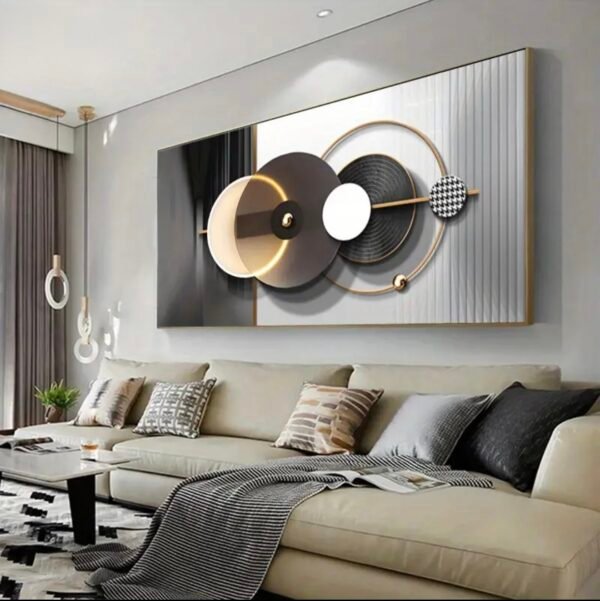 Art Impression Cristal Porcelaine avec Encadrement Doré