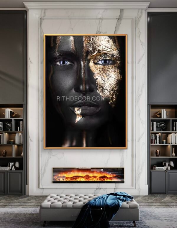 Modern African Porcelain Crystal Frame