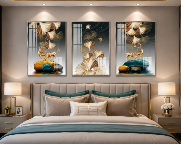 0969006B-F3C5-473B-A82C-82D230062425 Cadre Cristal Porcelaine Diamant 50x70 cm – Art Mural Luxe Moderne | Cadre Doré