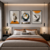 13684547-D394-455B-8EFA-B61A9680F25E Cadre Mural Cristal Porcelaine en Diamant – Ensemble 3 Pièces 50x70 cm | Art Abstrait Luxe