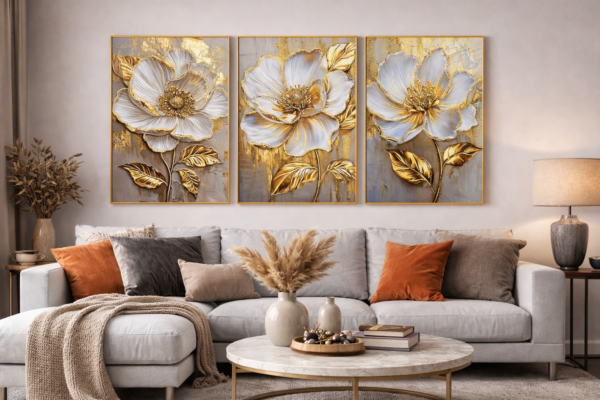 27B67C7B-B49F-4B53-BC2D-BF73C9F1AB28 🌸 Cadre Décoratif Floral HD en Cristal Porcelaine – 50 x 70 cm