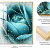Tableau Abstrait Luxe - Turquoise et Or