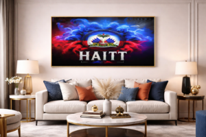 75028AF9-C676-429A-B193-A05D01E3F550 (1) Cadre Drapeau Ahiti en Cristal Porcelaine
