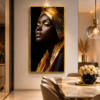 80939945-62E7-4C1F-B8C2-32731D7B28DB 1 Pièces Reine d’Or – Cadre Décoratif en Cristal Porcelaine 50 x 70 cm