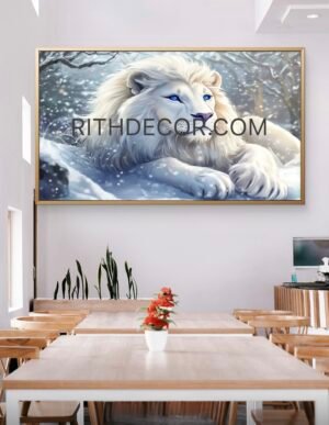 8396b570-f0be-11f0-95a3-a3055c7b8c70 Crystal Porcelain Lion Art Mural