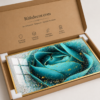 Tableau Abstrait Luxe - Turquoise et Or