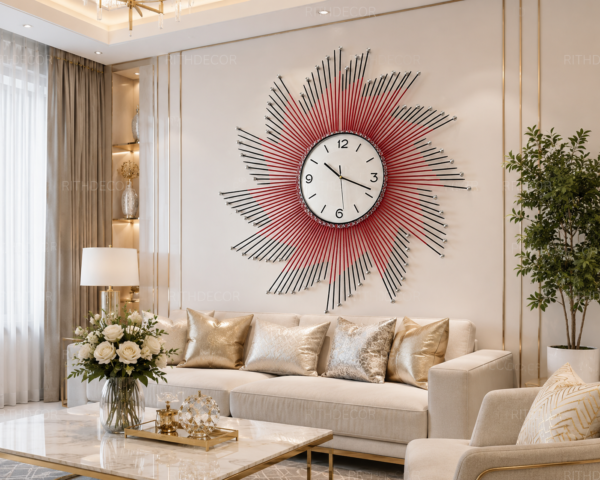 92C879FE-BC81-42AA-A615-E64BD7BFA25F Horloge Décorative Prestige Rouge & Noir