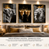 AB53FDAE-5BDF-4A7D-A110-20991EECA59C đŠ Ensemble de 3 Cadres DĂ©coratifs Lions Royaux â 50 x 70 cm