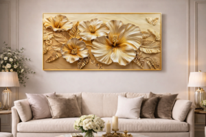 B22E69D3-8675-4169-BFC1-300D5C369FD2 Cadre Décoratif Floral Luxe en Cristal Porcelaine – 60 x 120 cm