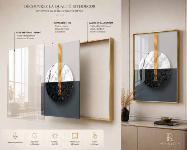 BBDDAF79-7951-4CE4-8582-D60B88526C93 (2) Triptyque Abstrait Luxe Noir, Blanc & Doré – Cadres Décoratifs Modernes Effet Marbre et Cristal