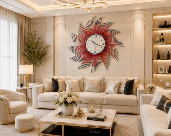 BEFAFC53-7DE0-499B-9AEC-7D34CA67666A Horloge Décorative Prestige Rouge & Noir