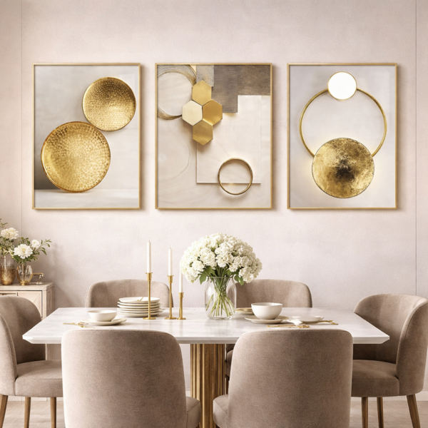 C1BD7FC4-4473-4A11-BA16-1184113C60D0 Trio Abstrait Luxe Doré – Cadres Cristal Porcelaine en Diamant