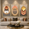 CAA4ABEE-644E-4614-A93F-466E928D01C9 Cadre Décoratif en Cristal Porcelaine – Ensemble Abstrait de Luxe 45 x 60 cm (3 Pièces)