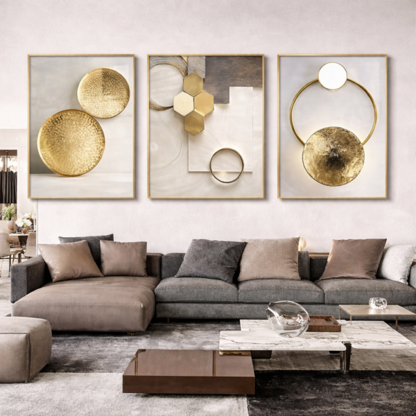 E6C8F08B-5AA1-41C5-B7DB-6697AA41D889 Trio Abstrait Luxe Doré – Cadres Cristal Porcelaine en Diamant