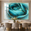 Tableau Abstrait Luxe - Turquoise et Or
