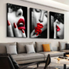 H08f1be8accc34d418d9dfe9eaae134e8G Set de 3 Tableaux Femme Glamour – Art Mural Moderne