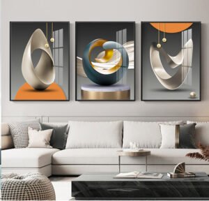 H2d568a36eeb2438ea125d3abb04d2e08V 3-Piece Abstract Wall Art Set