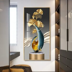 H60848583e41145adad3eeb98d58fd303X 1 Pièce Art Mural Bleu Cadre de Luxe