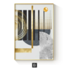 Hc0f05e4460634d6dba423f37c425d437y 3 Pièces Art Mural Gris Doré