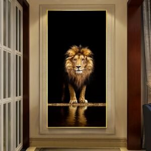 Lion Art Mural - 60x120 cm