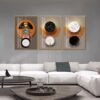 IMG_1151 Cadre Cristal Porcelaine en Diamant Noir & Doré – Ensemble de 3 Tableaux 50x70 cm