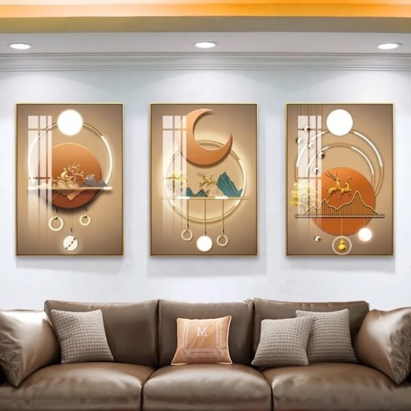 IMG_1285_Original Cadre Abstrait Géométrique Luxe – Cristal Porcelaine en Diamant 50x70 cm