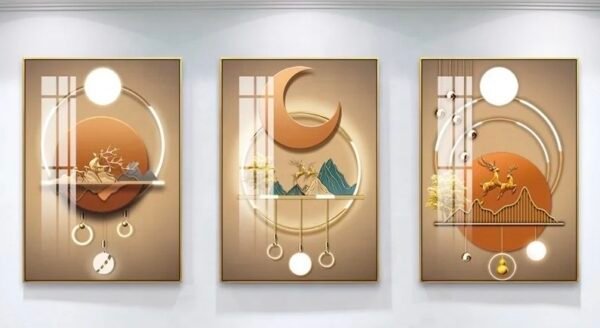 IMG_1285_Original Cadre Abstrait Géométrique Luxe – Cristal Porcelaine en Diamant 50x70 cm