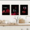 IMG_6053 Triptyque rouge et noir pour salle manger