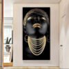 IMG_6385 Cadre Décoratif femme africaine noir 60x120 cm - Rithdecor
