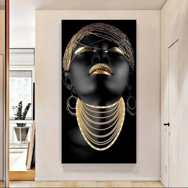 IMG_6385 Cadre Décoratif femme africaine noir 60x120 cm - Rithdecor