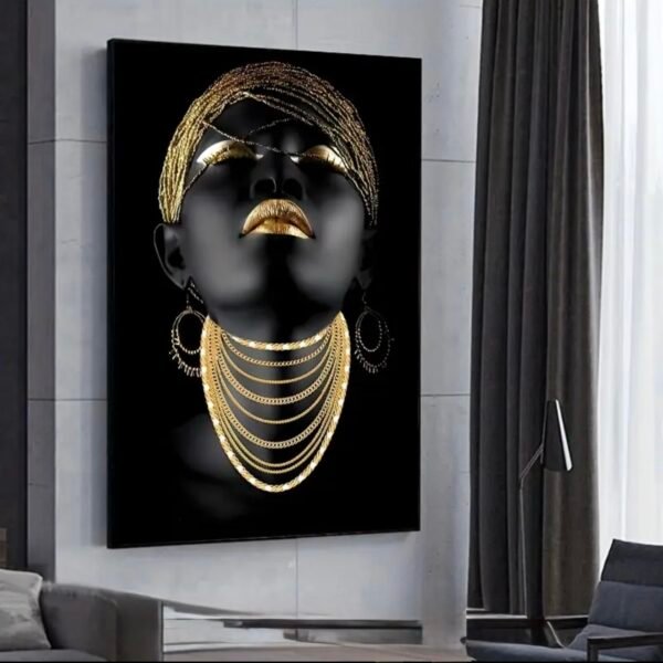 IMG_6391 Cadre Décoratif femme africaine noir 60x120 cm - Rithdecor