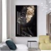 IMG_8392 Cadre Mural Cristal Porcelaine en Diamant – Femme Élégante Noir & Or | 70 x 100 cm | Cadre Noir