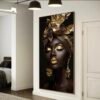 Art Décoratif Mural Femme Africaine Noir