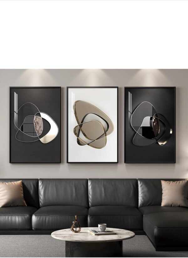 IMG_8889 Cadre Décoratif Cristal Porcelaine en Diamant – Art Abstrait Moderne 50 x 70 cm (Ensemble de 3)