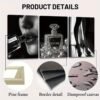 🖤 Ensemble de 3 Cadres Décoratifs Glamour Noir & Argent – Toile Canvas 18 x 24 pouces