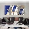 Screenshot Cadres Muraux Modernes Bleu Royal et Doré – Cristal Porcelaine Effet Diamant – 45x60 cm