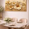 Cadre Décoratif Floral Luxe en Cristal Porcelaine – 60 x 120 cm